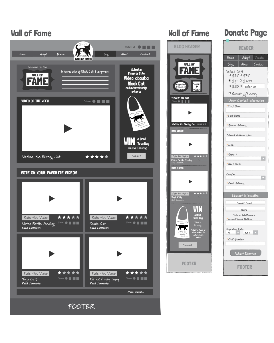 more wireframes